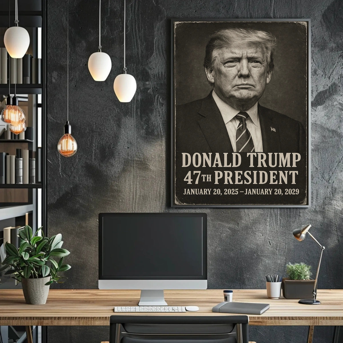 Donald Trump 47th President Patriotic Wall Poster