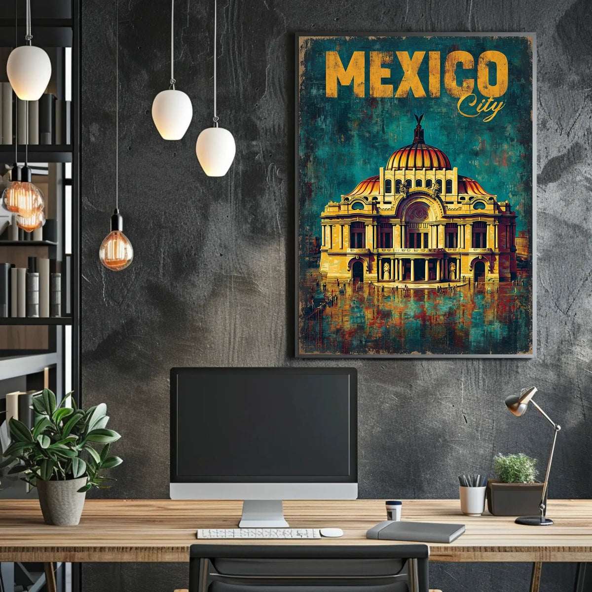 Mexico City Architectural Poster