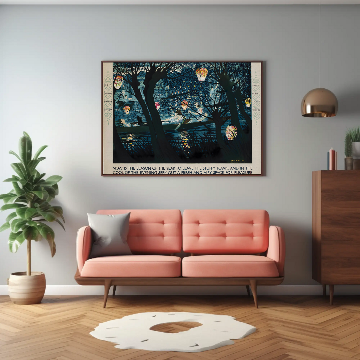 London's Underground - Evening River Journey Poster