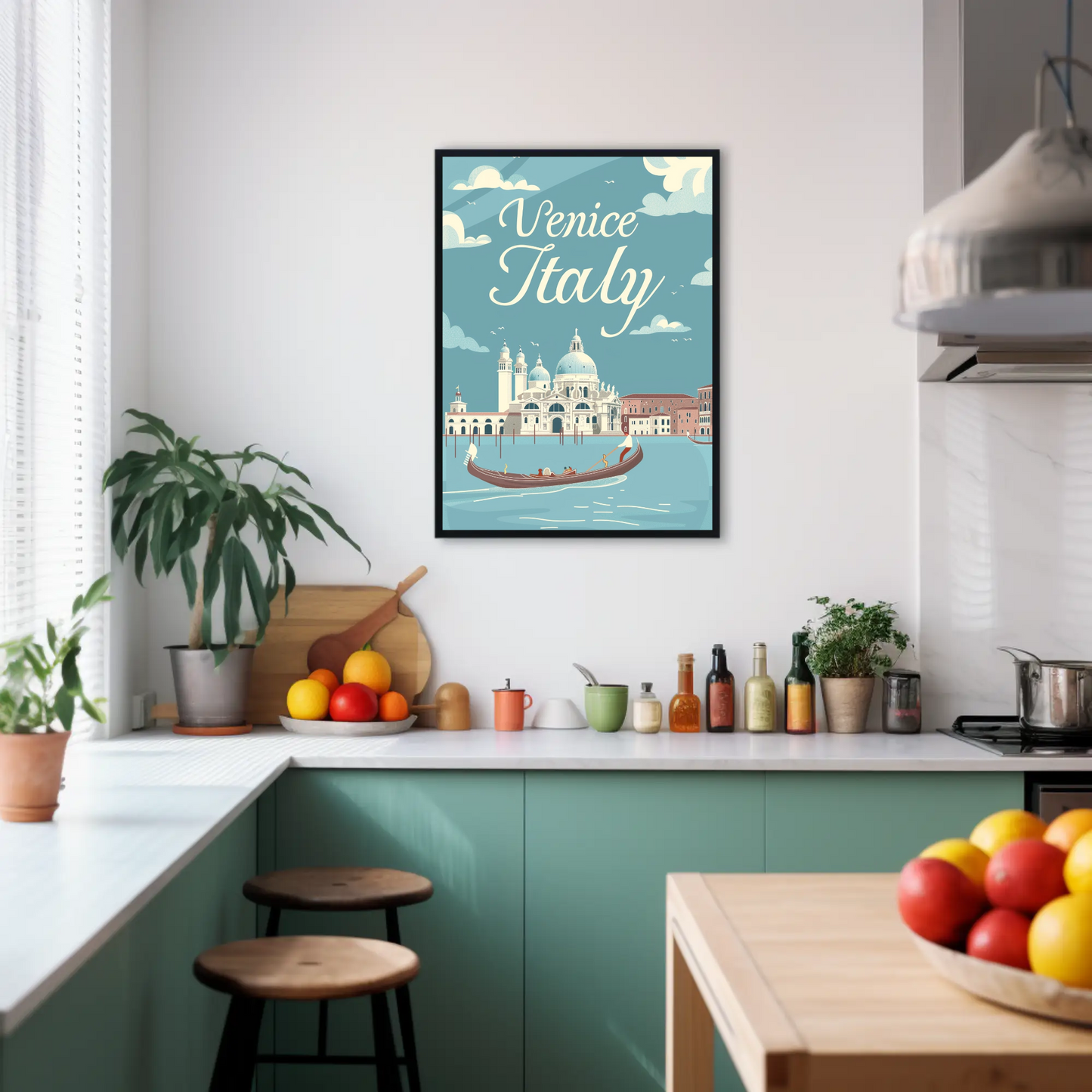 Venice, Italy - Gondola Vintage Style Poster