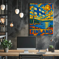 Finland In Vibrant Colors Poster