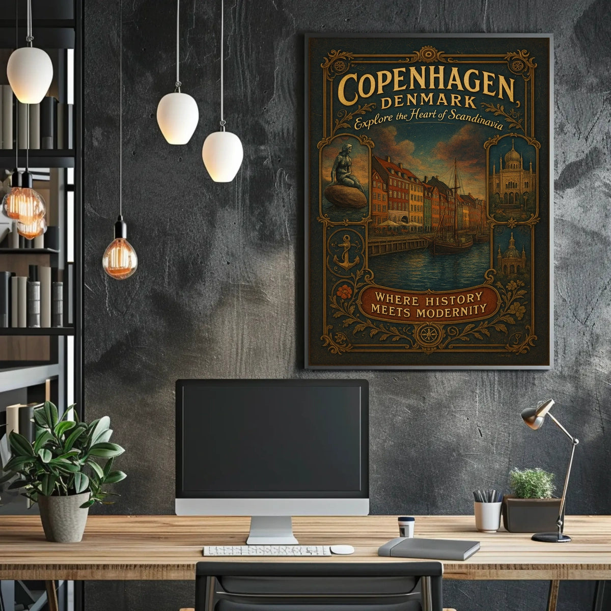 Copenhagen, Denmark Where History Meets Modernity Poster