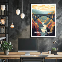 New River Gorge National Park Vintage Poster