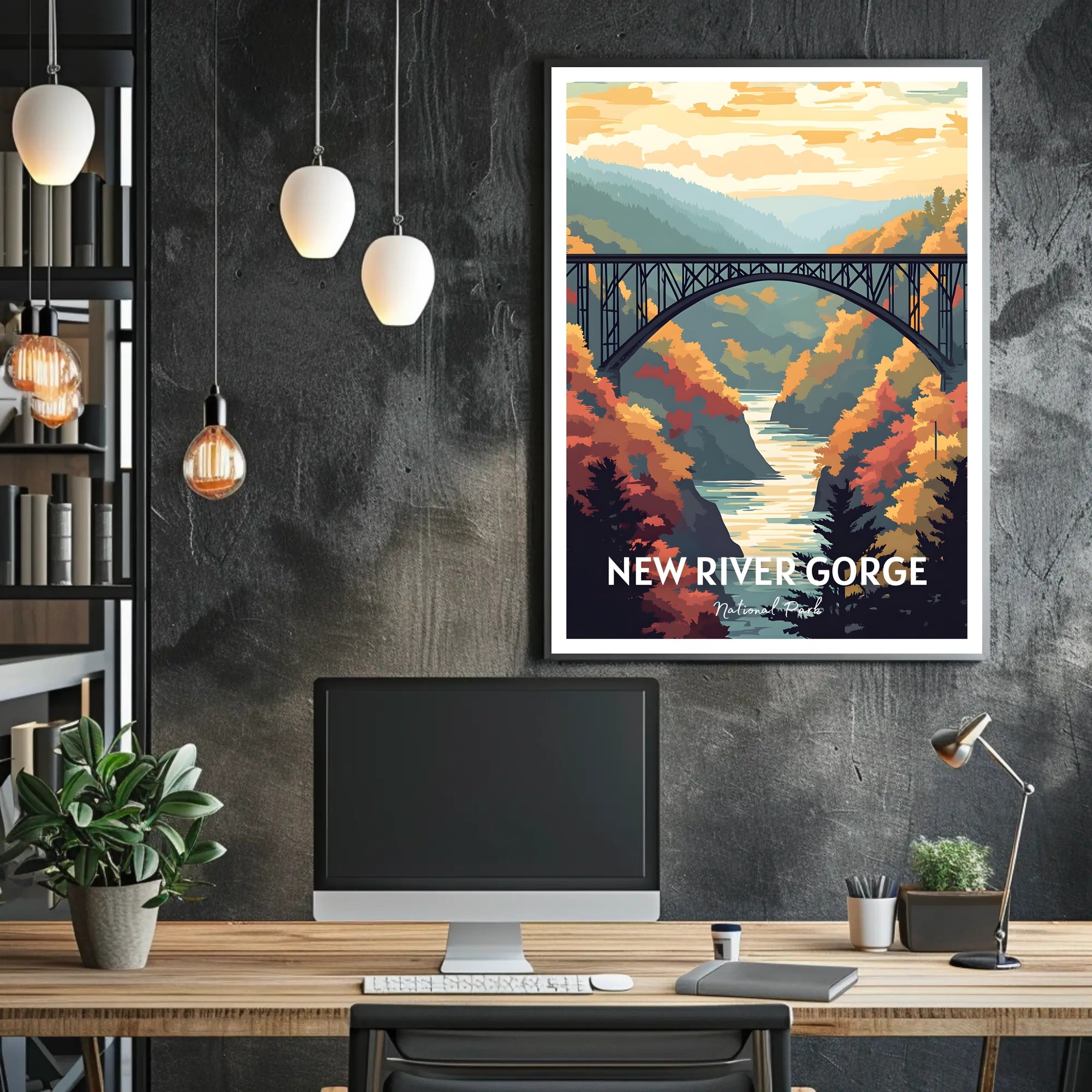New River Gorge National Park Vintage Poster