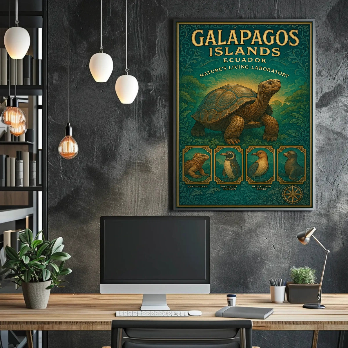 Galapagos Islands Natures Living Laboratory Poster