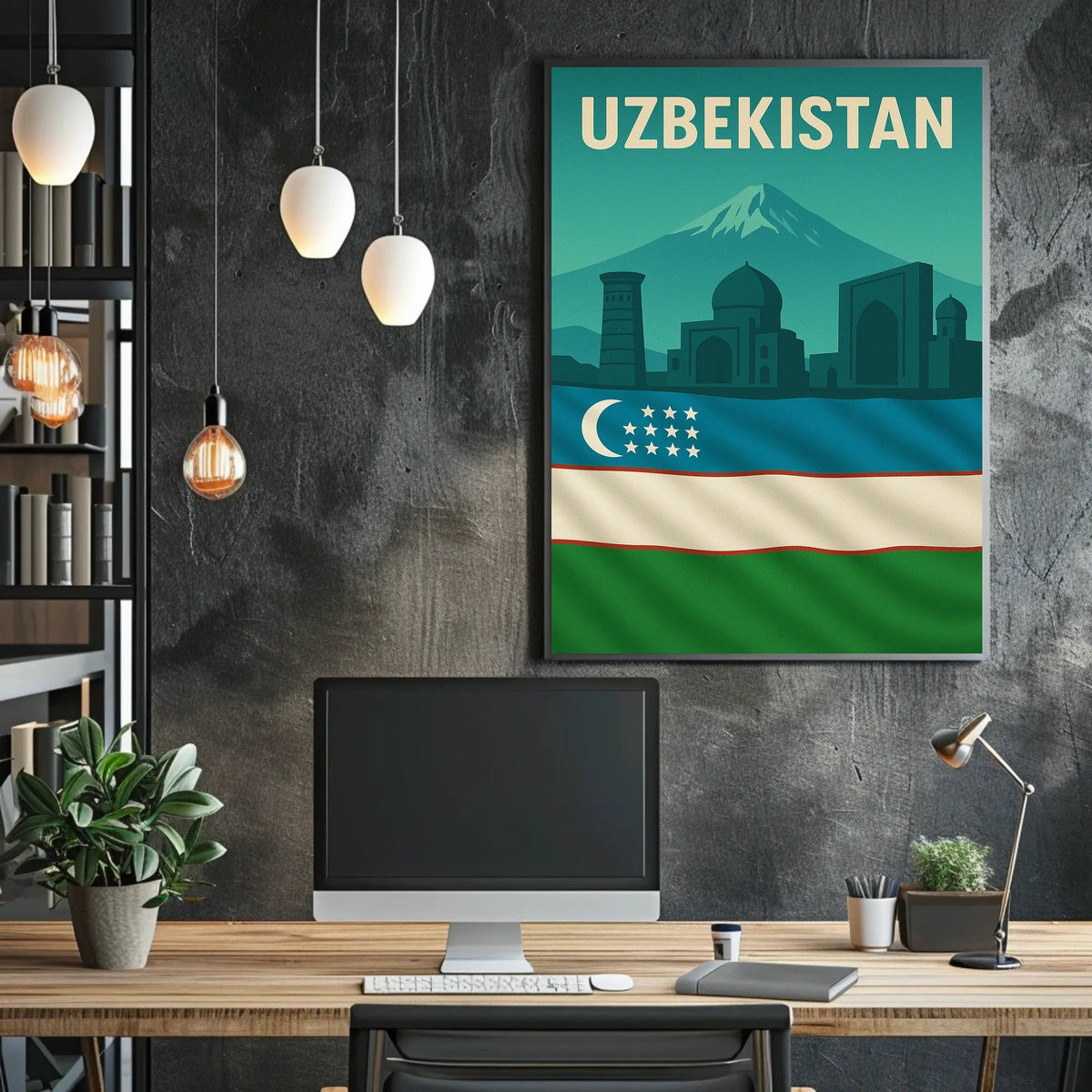 Uzbekistan Cultural Landmarks And Poster
