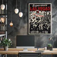 Experience Las Vegas Poster Neon Glow Wall Decor