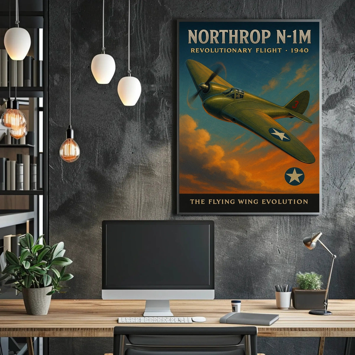 Northrop N-1M 1940 Aviation Art Poster Print