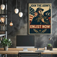 Patriotic Soldier WWII Military Recruitment Propaganda Poster PosterGoat