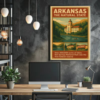 Arkansas The Natural State Travel Poster