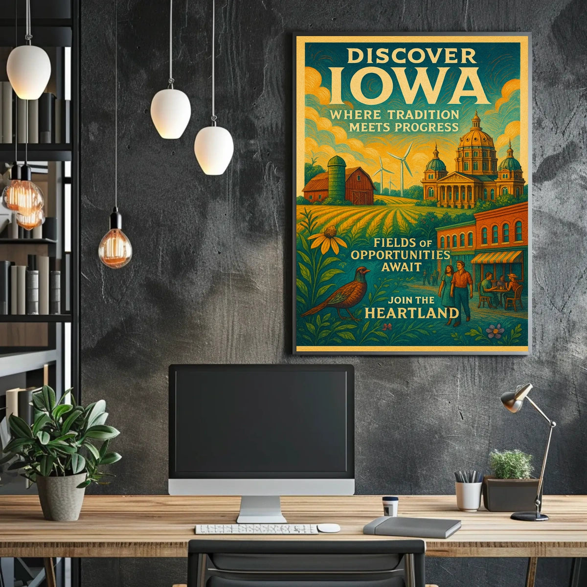 Discover Iowa Poster