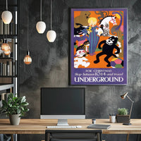 Festive Underground Shopping Poster PosterGoat