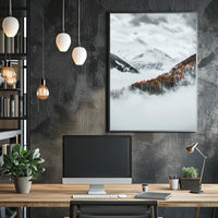 Majestic Autumn Mountain Landscape Poster Print