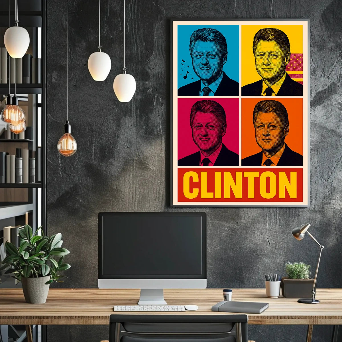 Clinton Pop Art Poster