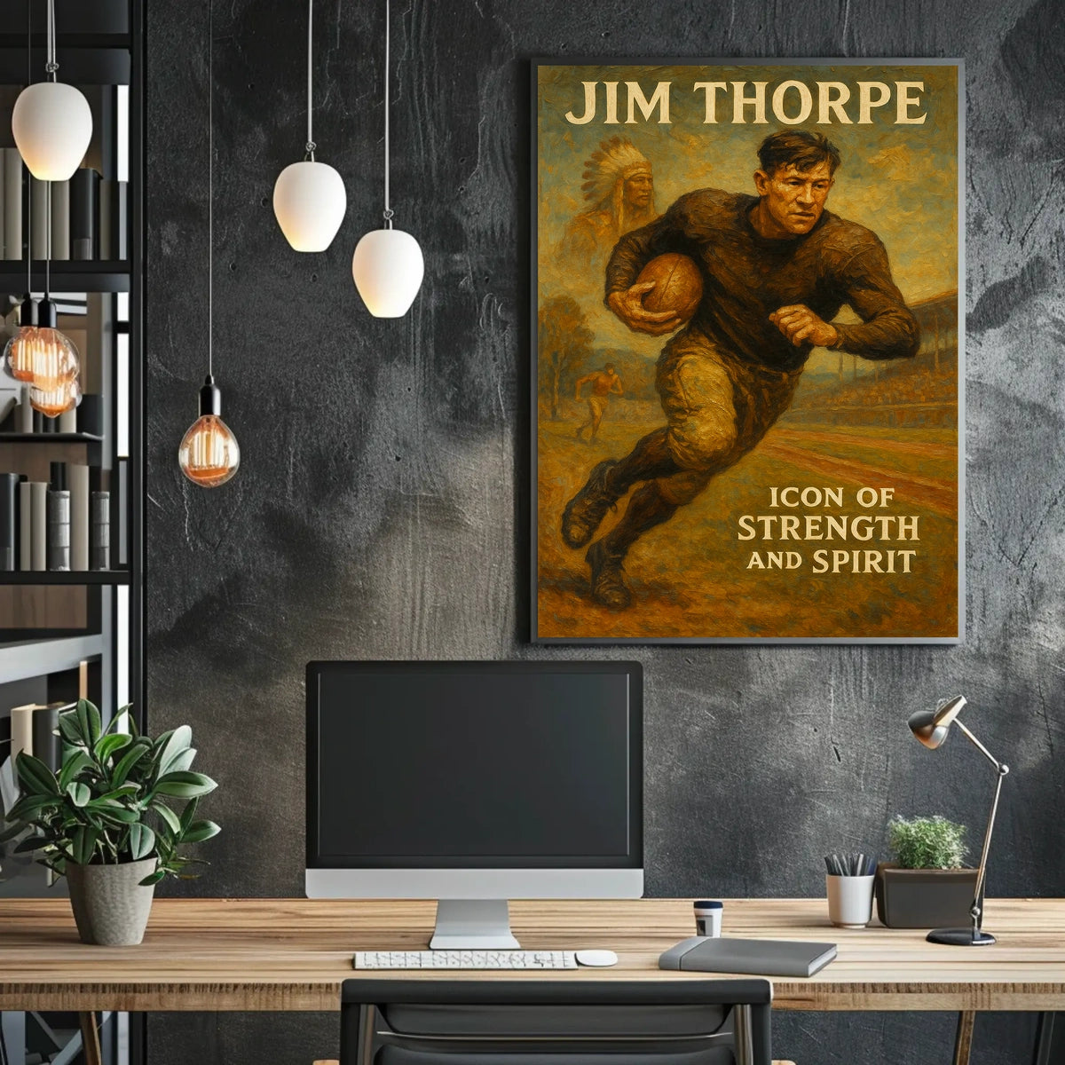 Jim Thorpe Icon of Strength and Spirit Poster