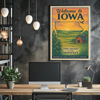 Welcome to Iowa The Heart of the Midwest Poster