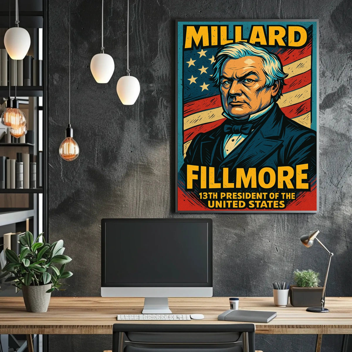 Millard Fillmore 13Th President Poster Vintage Wall Art