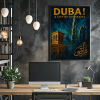 Dubai City Of Contrasts Poster For Modern Home Decor
