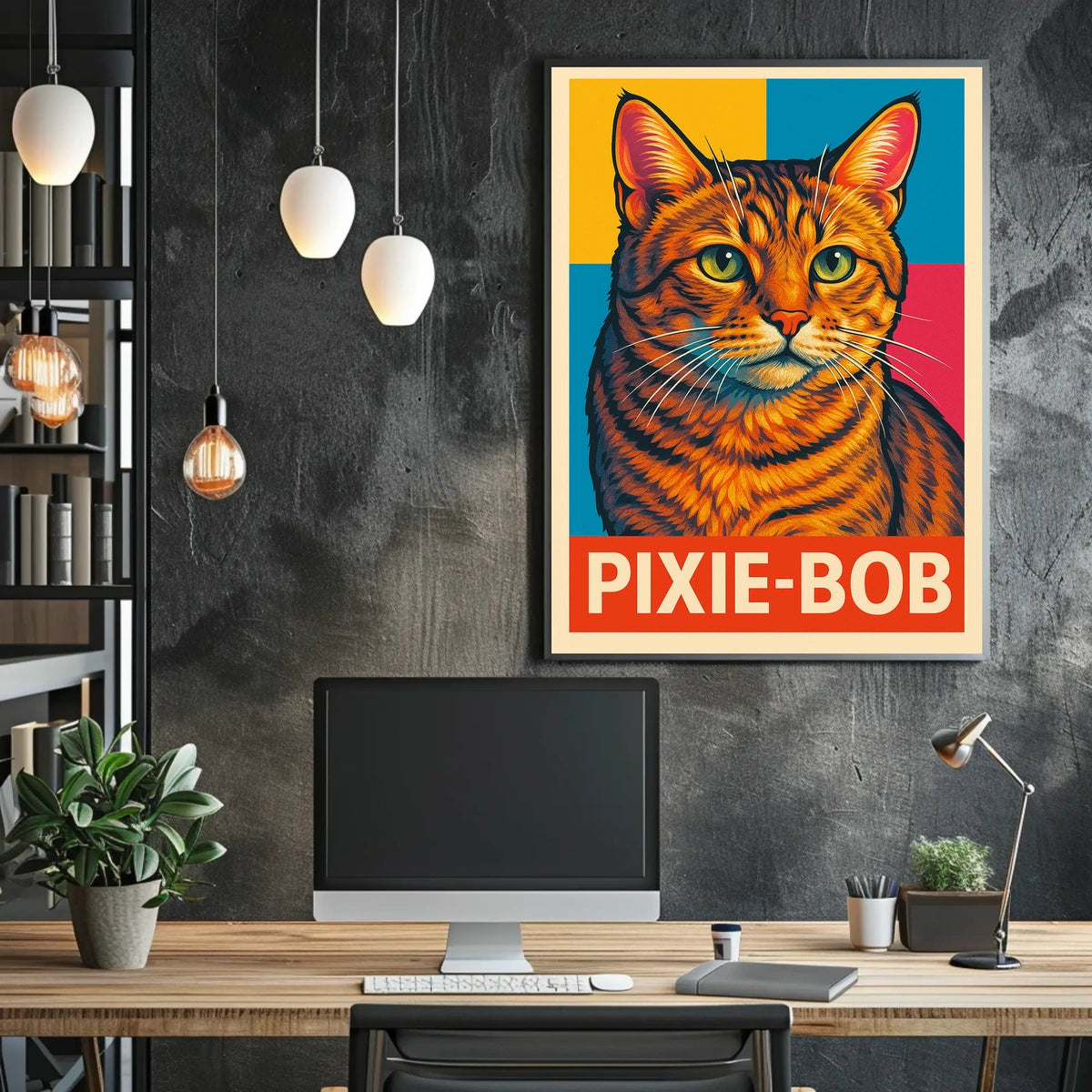 Pixie-Bob Cat Portrait Poster