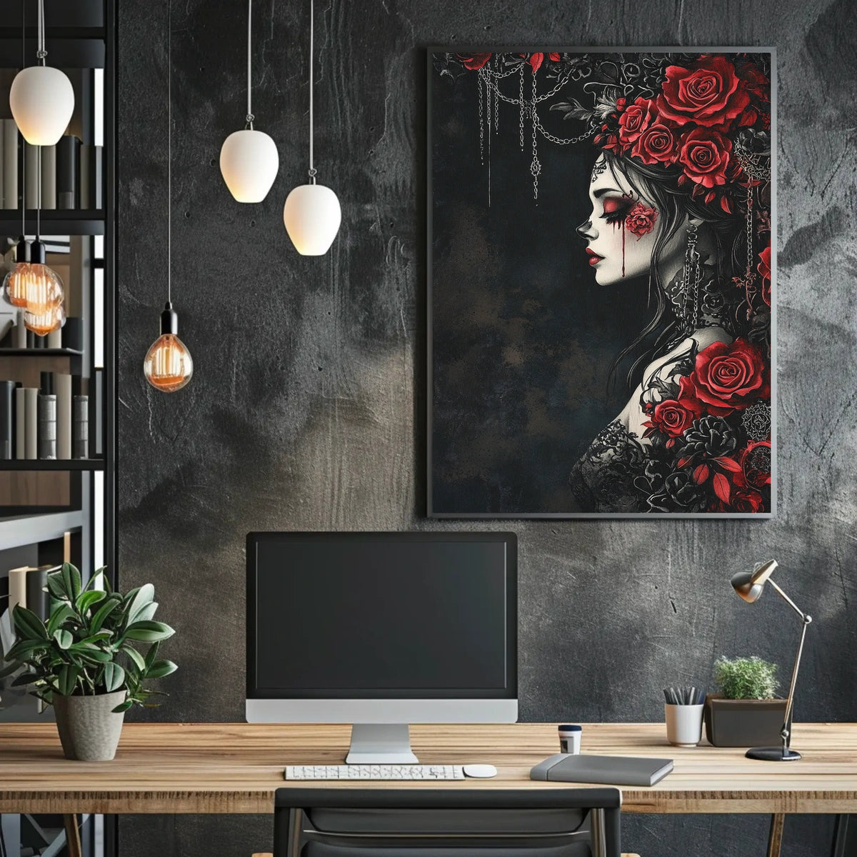 Gothic Romantic Aura Women's Art in Artistic or Pop Culture Poster