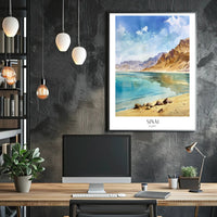 Sinai Serene Landscape Watercolor Travel Poster PosterGoat