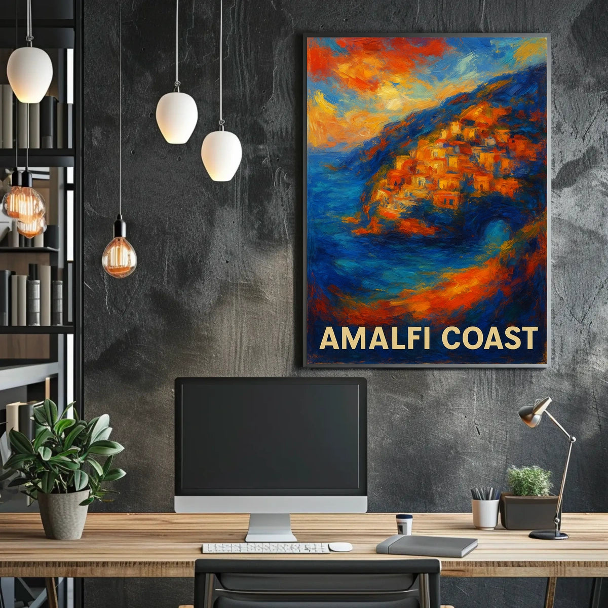 Amalfi Coast Vibrant Escape Poster Wall Art Decor Prints