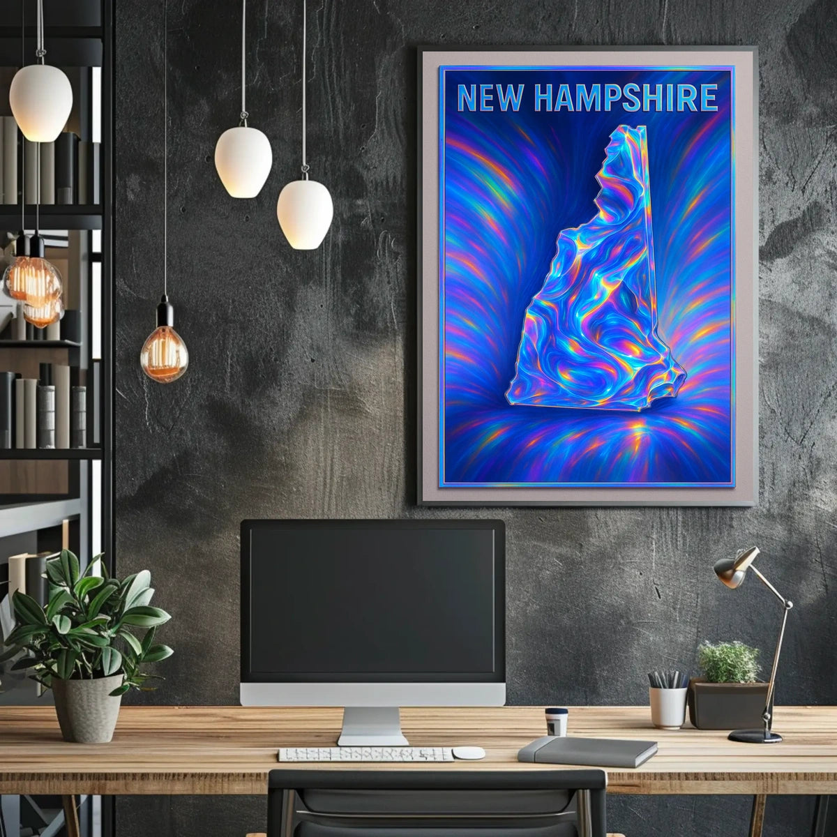 New Hampshire In Vivid Colors Poster