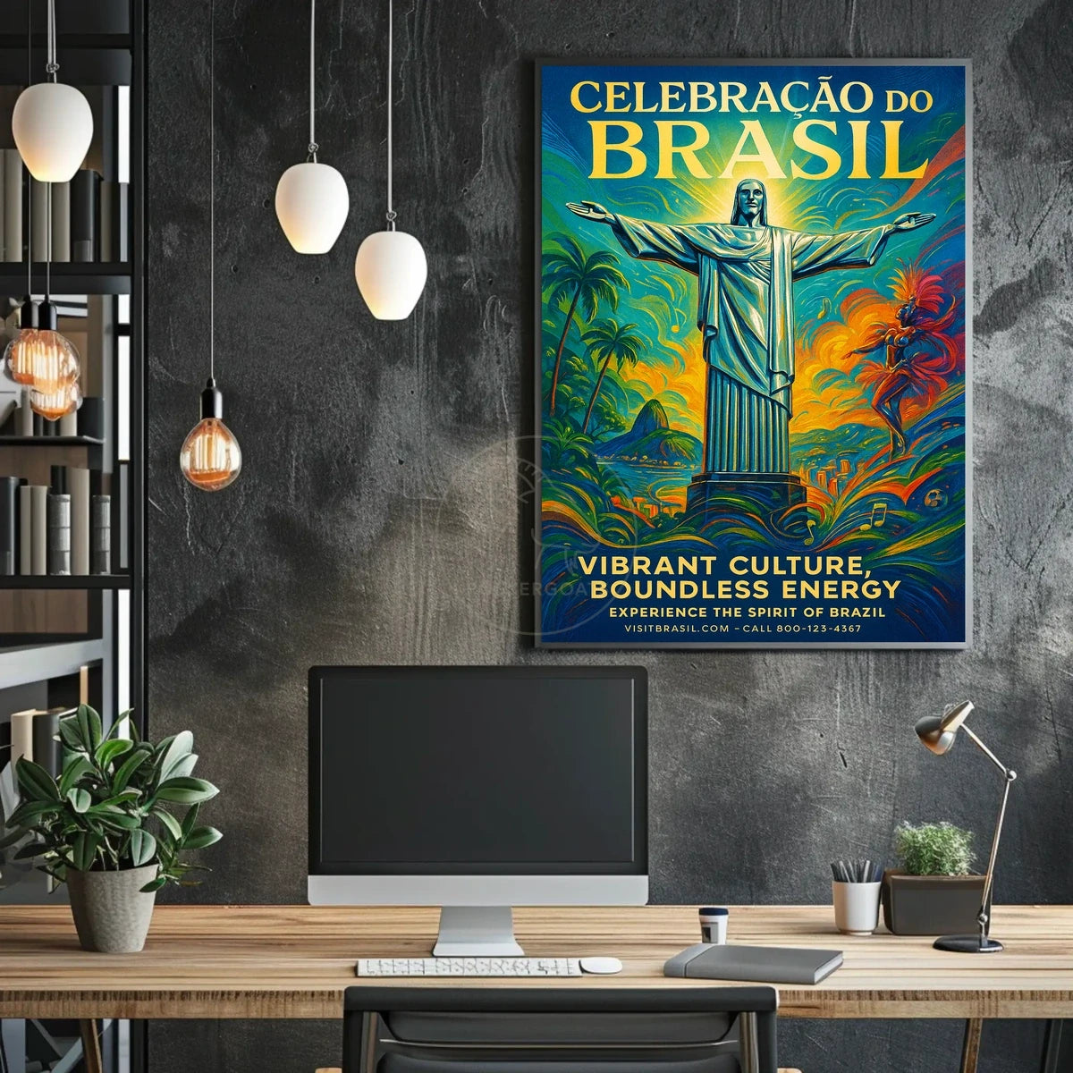 Celebration of Brazil vibrant cultural heritage poster