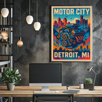 Motor City Detroit, MI Poster