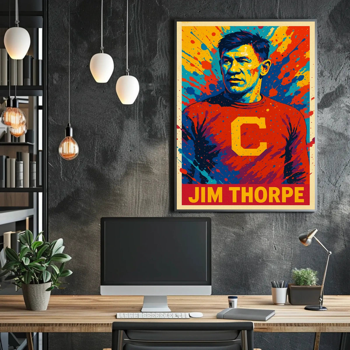Jim Thorpe Iconic Athlete Poster