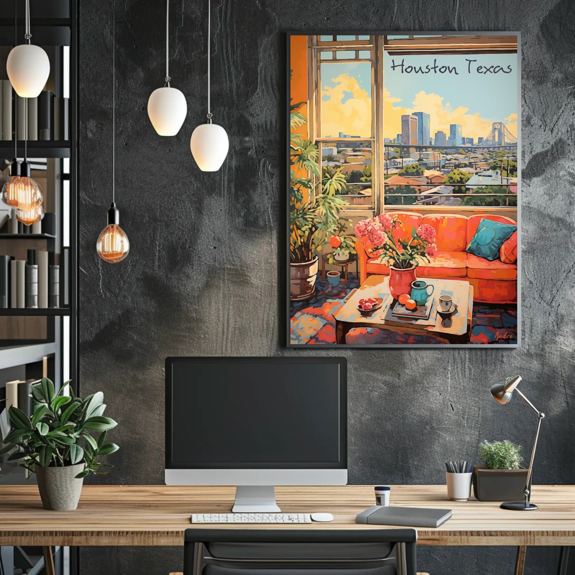 Cozy Houston Living Room View Poster
