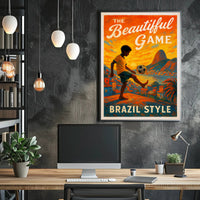 The Beautiful Game Brazil Style Poster PosterGoat