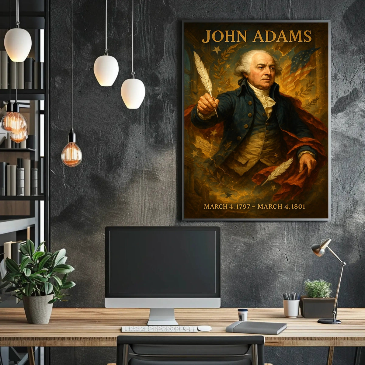 John Adams Vintage Historical or Presidential Poster