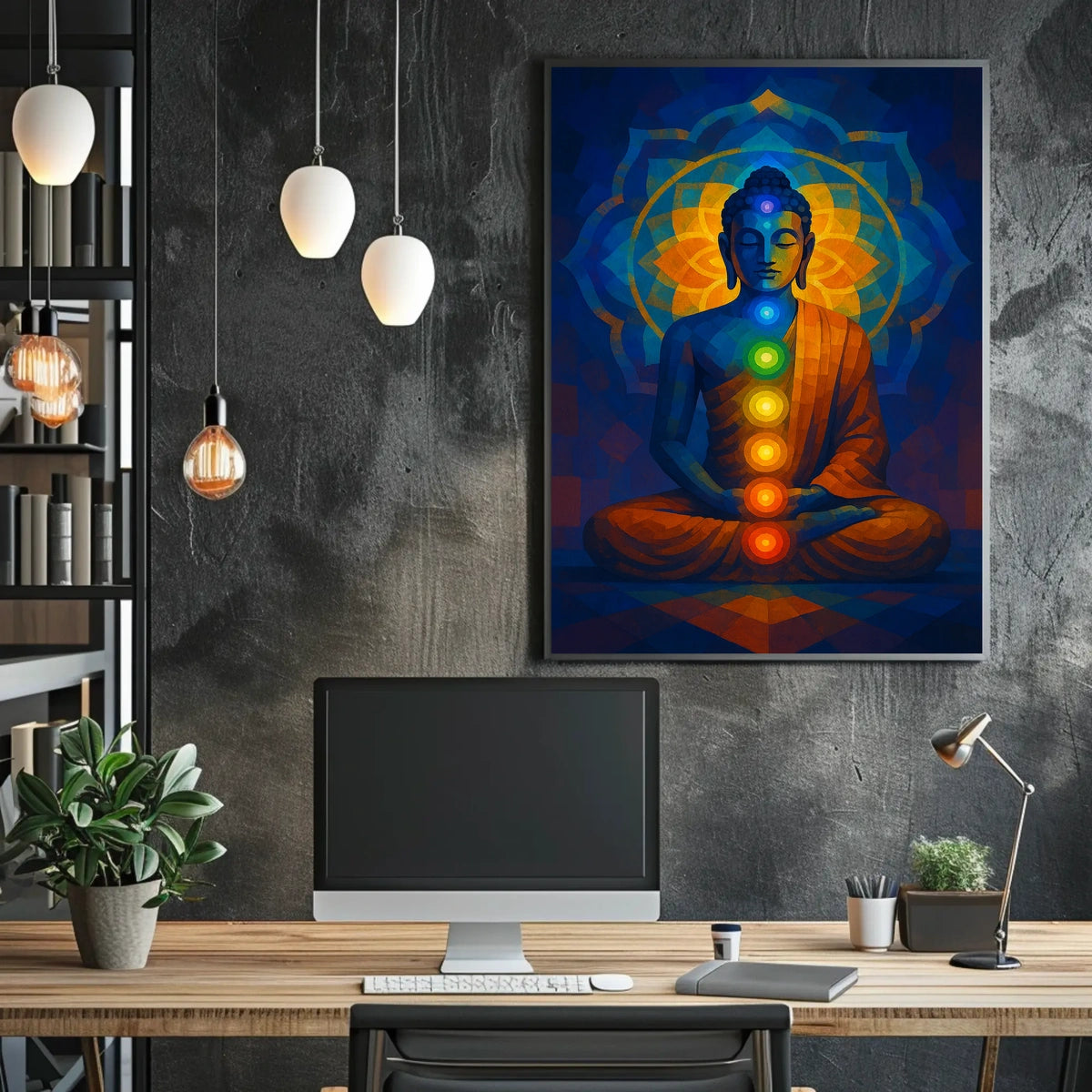 Meditative Buddha Chakra Wall Art Abstract or Artistic Poster
