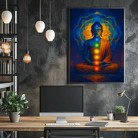 Meditative Buddha Chakra Wall Art Abstract or Artistic Poster