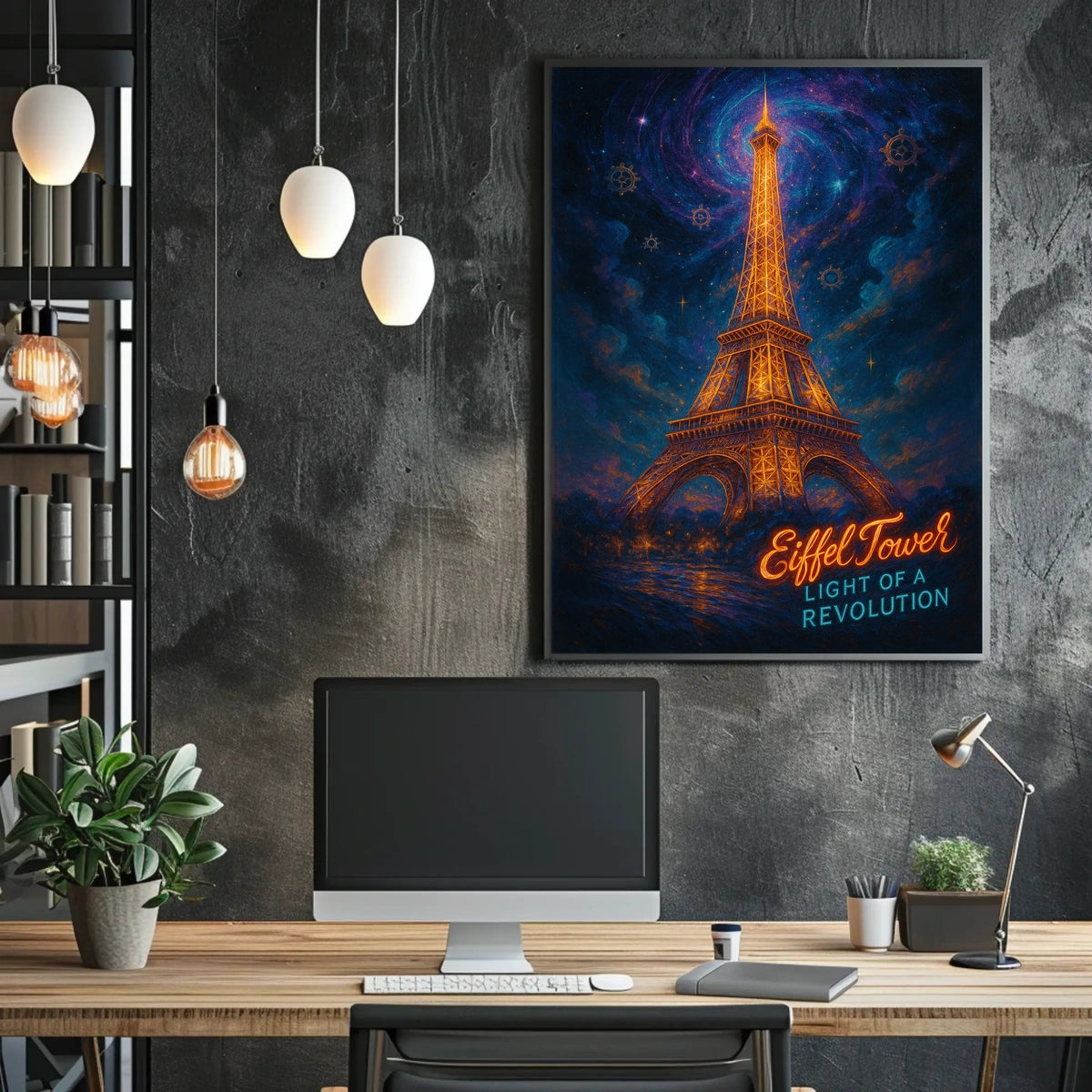 Eiffel Tower Light of a Revolution Poster