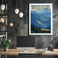 Great Smoky Mountains Scenic Poster Wall Art