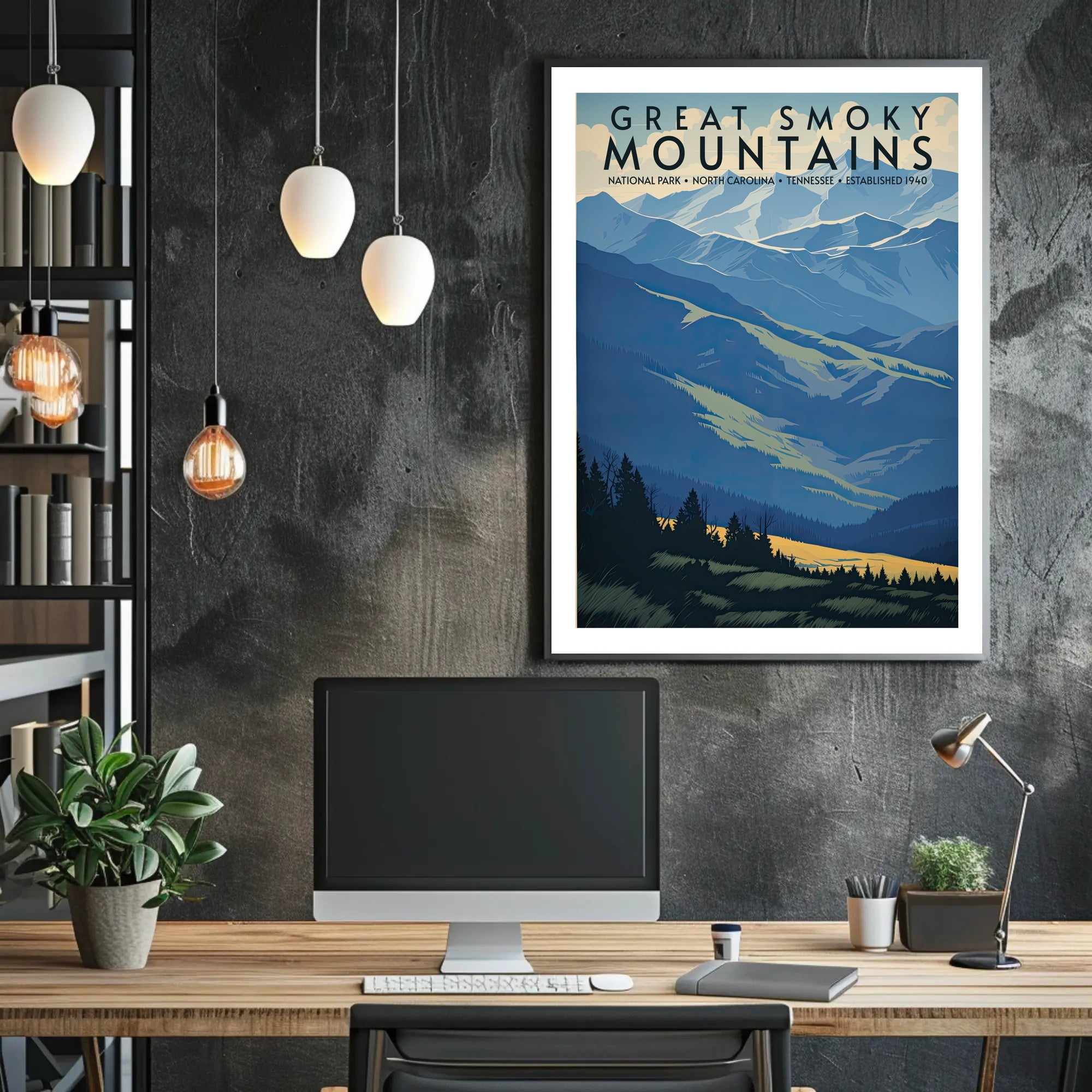 Great Smoky Mountains Scenic Poster Wall Art