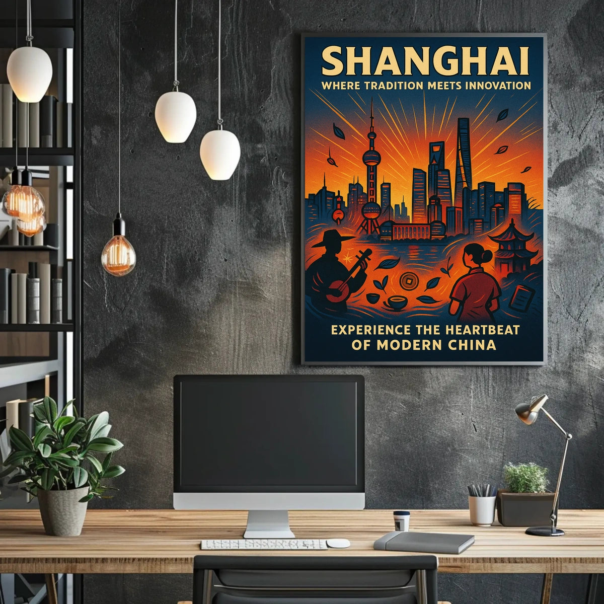 Shanghai Where Tradition Meets Innovation Poster