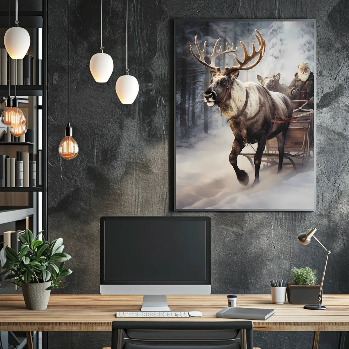 Winter Sleigh Ride Poster