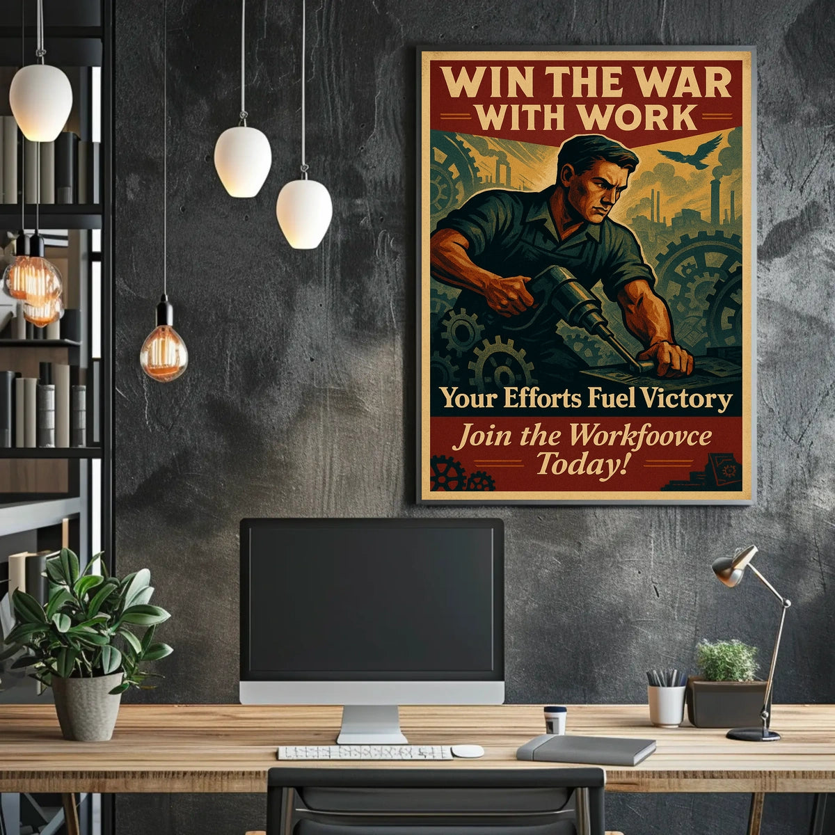 Win the War with Work Poster
