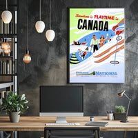 Canadian Winter Skiing Adventures: Vintage Travel Poster PosterGoat