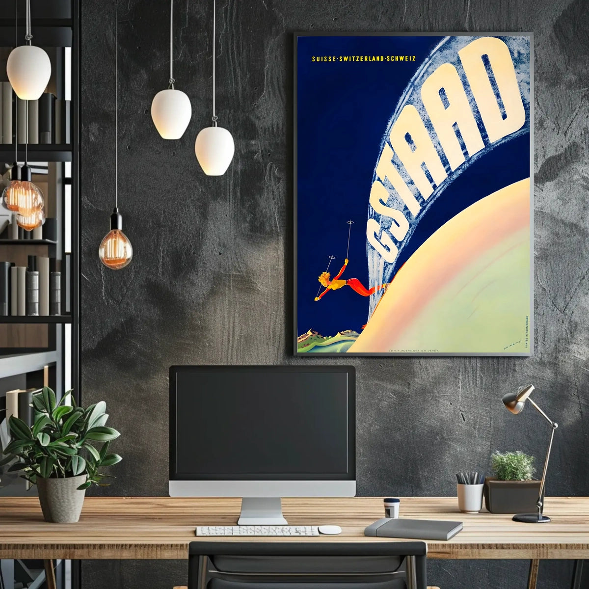 Gstaad Skiing Adventure Poster