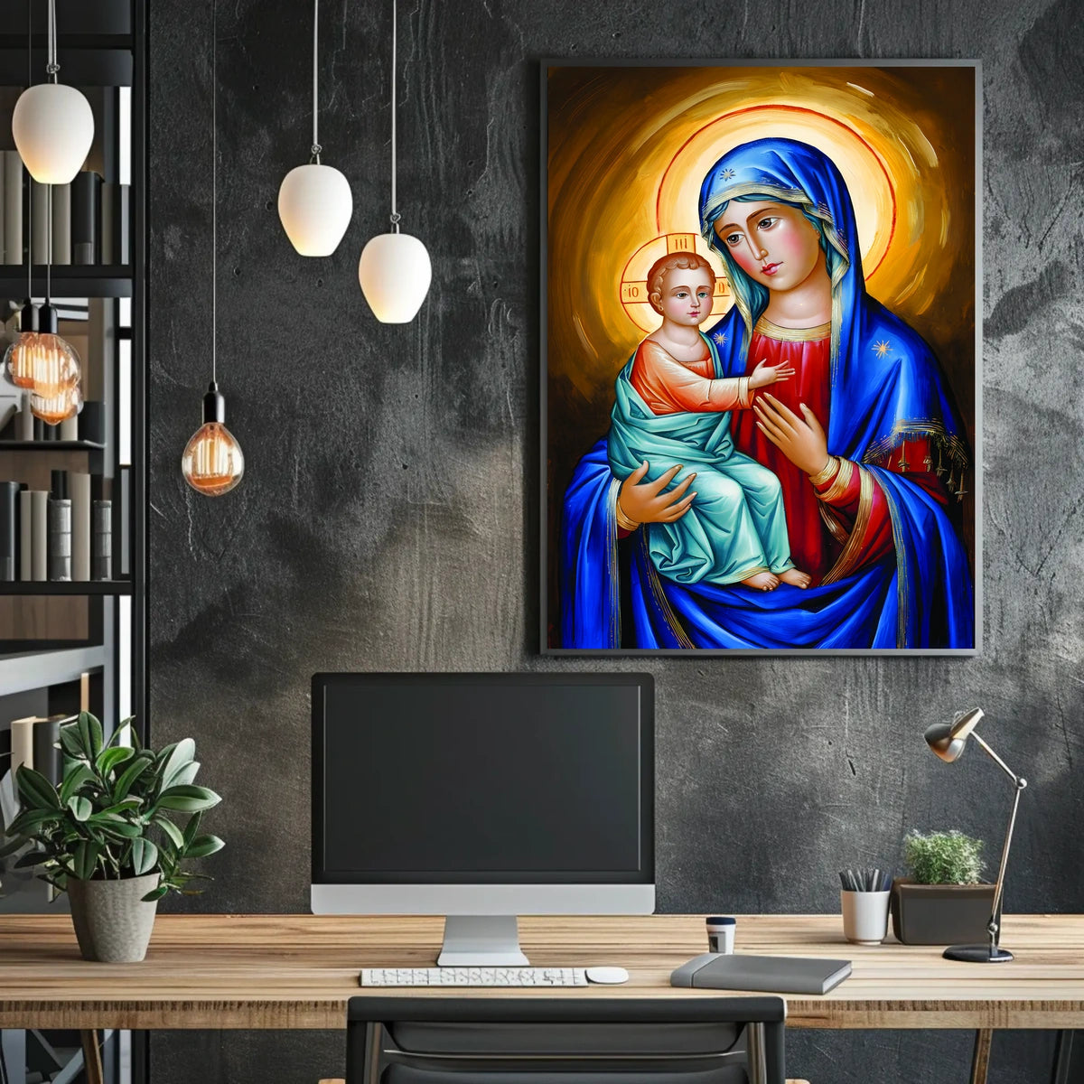 Jesus and Mother Mary Poster