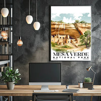 Mesa Verde Watercolor Wall Art Poster