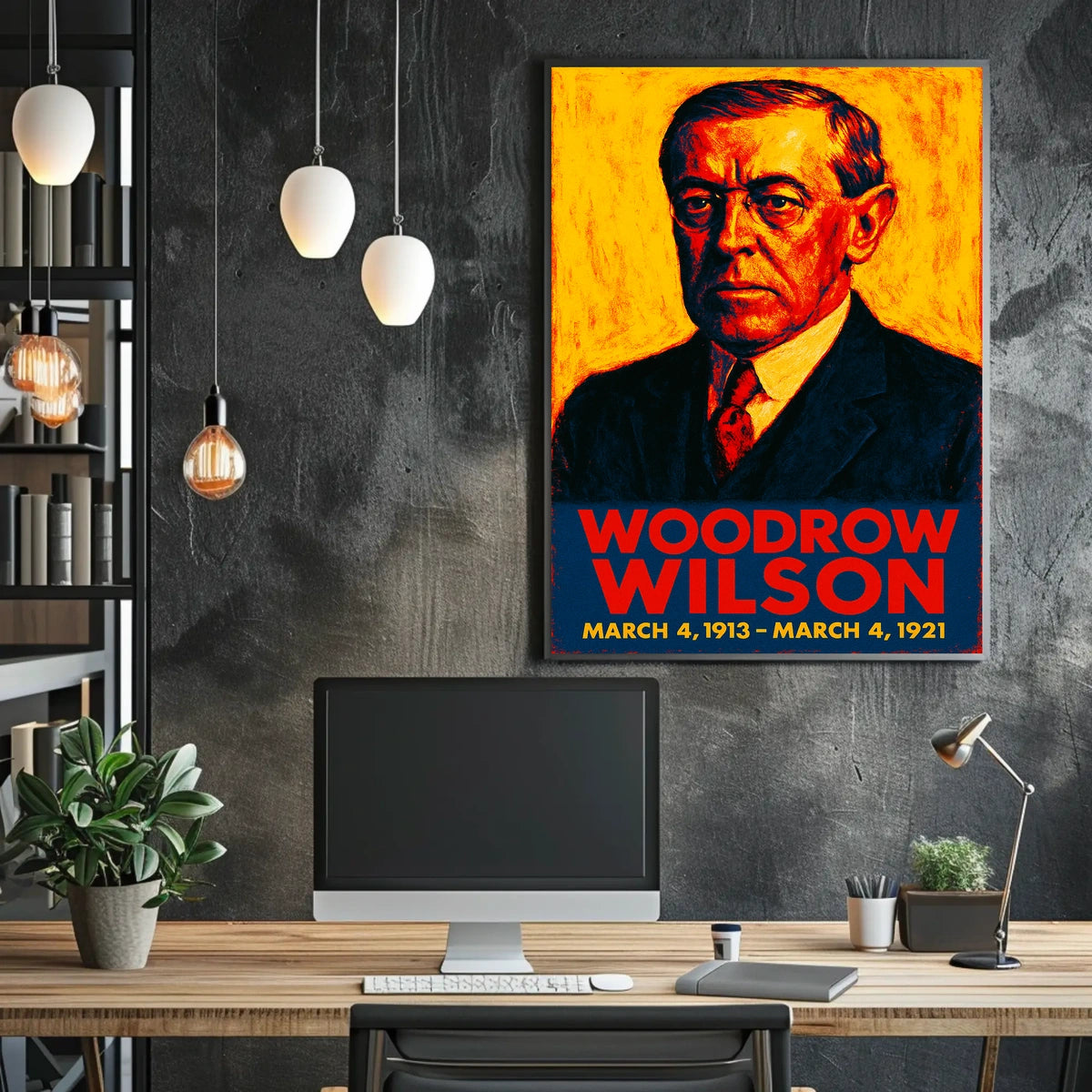 Woodrow Wilson Presidential Term Poster