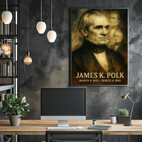 James K. Polk 11th President of the United States Double Exposure Poster