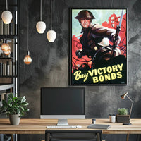 Canadian WWII Soldier Poster: Dramatic Military Artwork