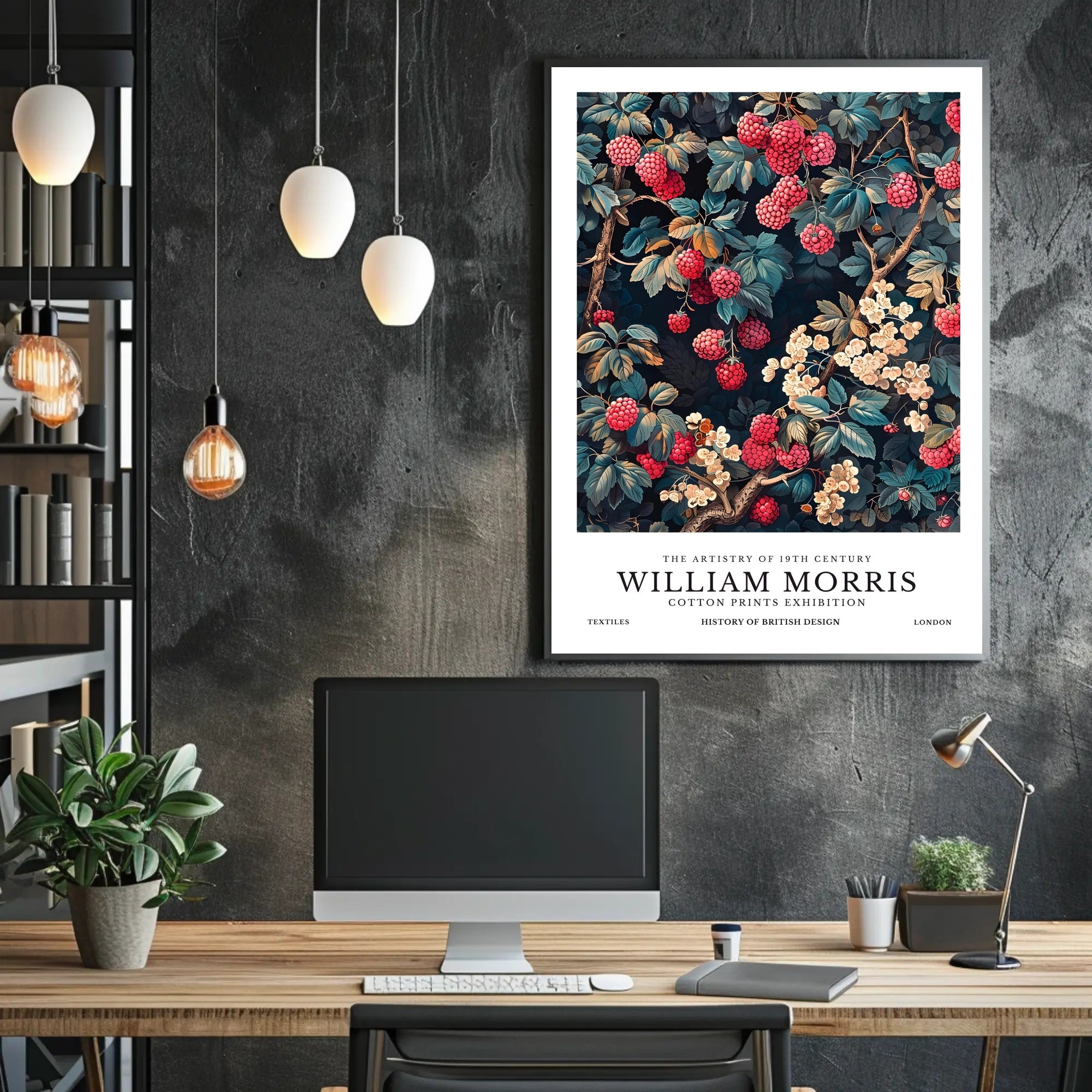 William Morris Cotton Prints Exhibition Poster