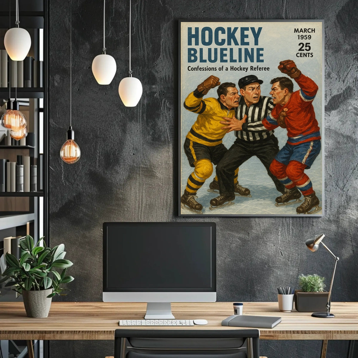 Hockey Blueline Confessions of a Hockey Referee Poster
